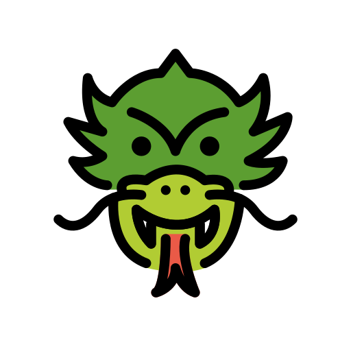 Dragon Face as drawn by OpenMoji in 17.0