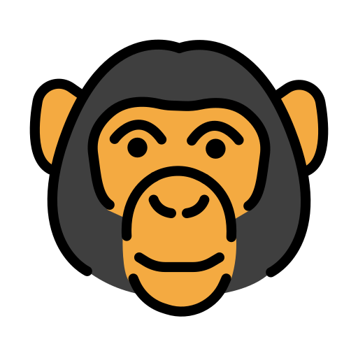 Muso Di Scimmia as drawn by OpenMoji in 17.0