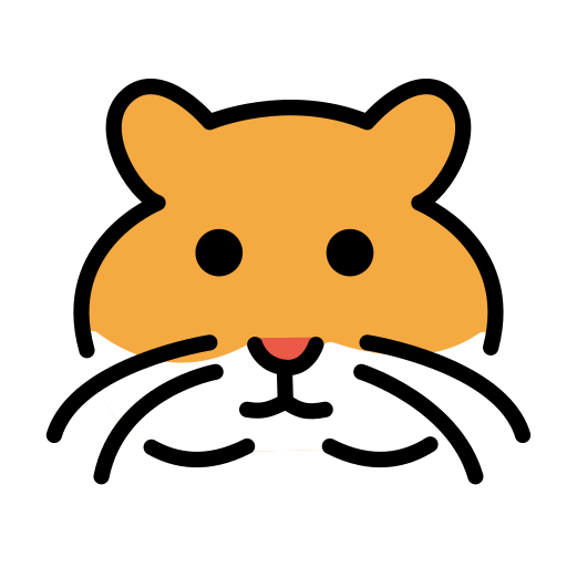 Hamster as drawn by OpenMoji in 17.0
