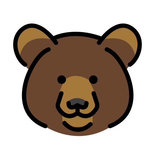 Bear as drawn by OpenMoji in 17.0