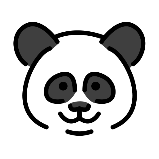 Panda as drawn by OpenMoji in 17.0