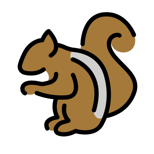 Streifenhörnchen as drawn by OpenMoji in 17.0