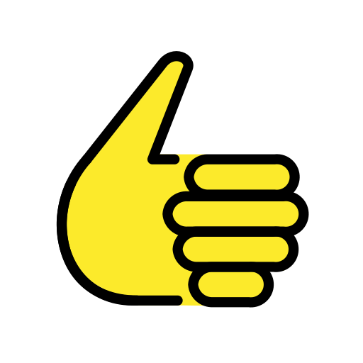올린 엄지 as drawn by OpenMoji in 17.0