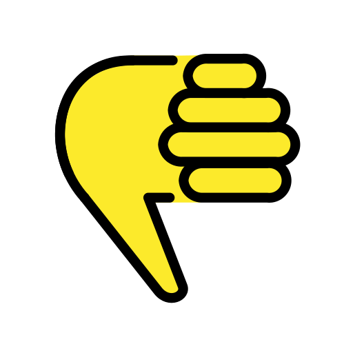Thumbs Down as drawn by OpenMoji in 17.0
