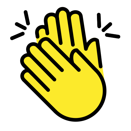 Mani Che Applaudono as drawn by OpenMoji in 17.0