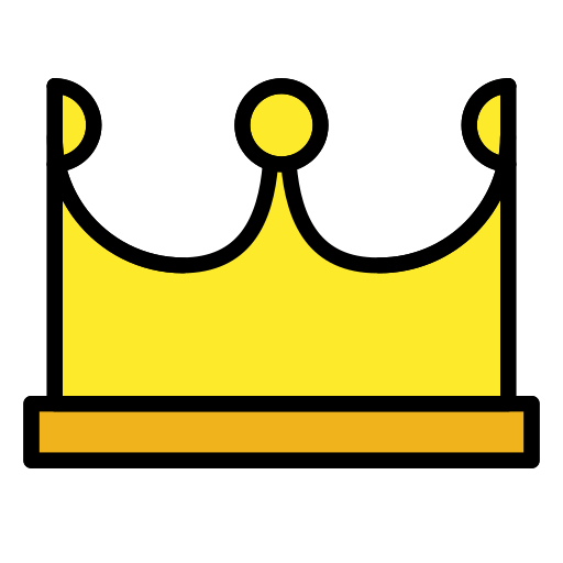 Crown as drawn by OpenMoji in 17.0