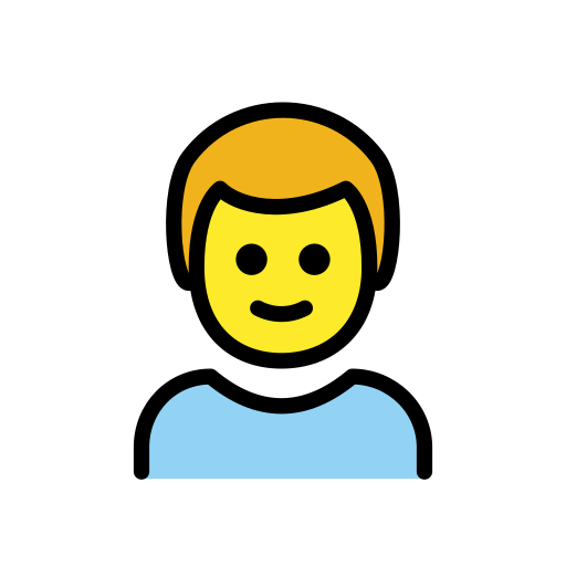 Boy as drawn by OpenMoji in 17.0