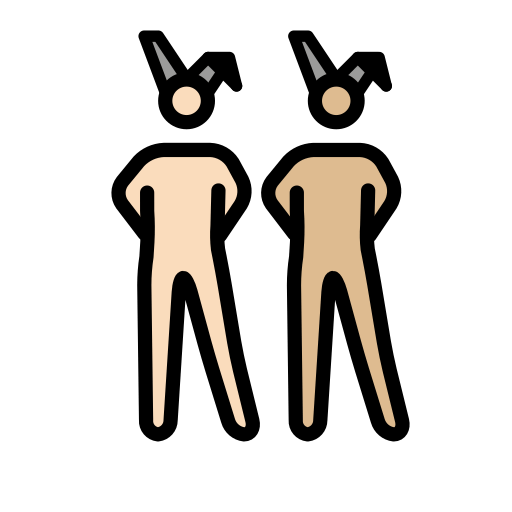 Men with Bunny Ears: Light Skin Tone, Medium-Light Skin Tone, the design in this release