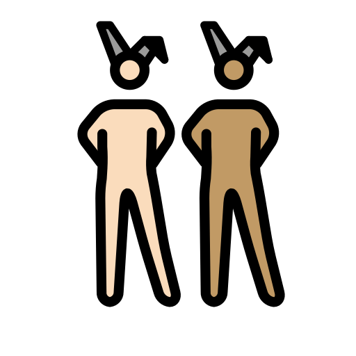 Men with Bunny Ears: Light Skin Tone, Medium Skin Tone, the design in this release