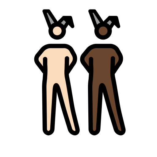 Men with Bunny Ears: Light Skin Tone, Dark Skin Tone, the design in this release