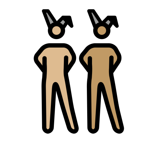 Men with Bunny Ears: Medium-Light Skin Tone, Medium Skin Tone, the design in this release