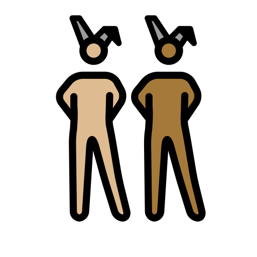Men with Bunny Ears: Medium-Light Skin Tone, Medium-Dark Skin Tone, the design in this release