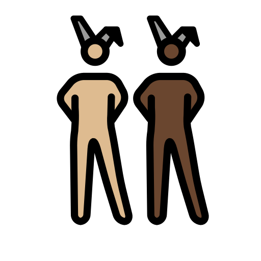 Men with Bunny Ears: Medium-Light Skin Tone, Dark Skin Tone, the design in this release
