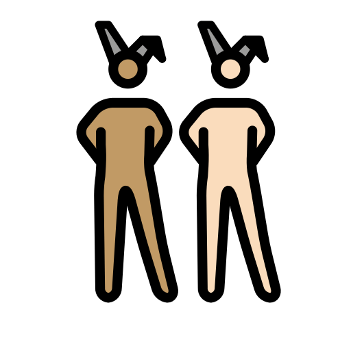 Men with Bunny Ears: Medium Skin Tone, Light Skin Tone, the design in this release