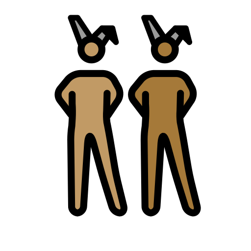 Men with Bunny Ears: Medium Skin Tone, Medium-Dark Skin Tone, the design in this release