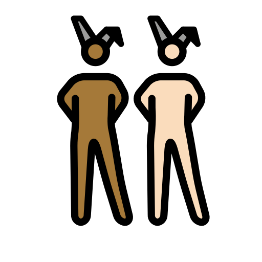 Men with Bunny Ears: Medium-Dark Skin Tone, Light Skin Tone, the design in this release