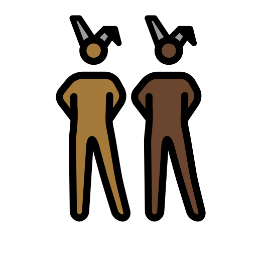 Men with Bunny Ears: Medium-Dark Skin Tone, Dark Skin Tone, the design in this release