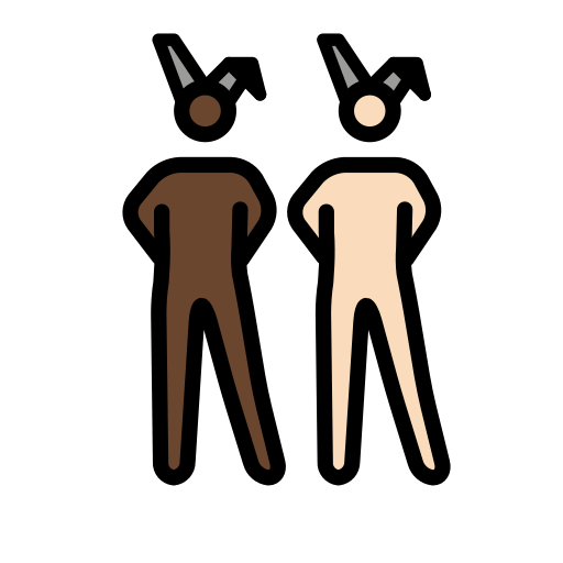 Men with Bunny Ears: Dark Skin Tone, Light Skin Tone, the design in this release