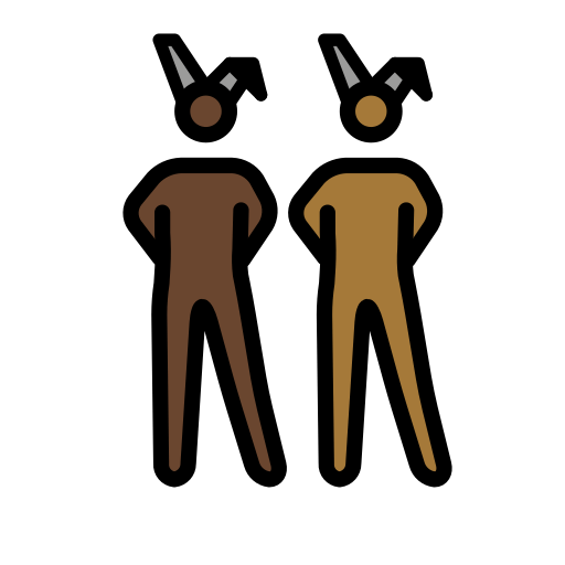 Men with Bunny Ears: Dark Skin Tone, Medium-Dark Skin Tone, the design in this release