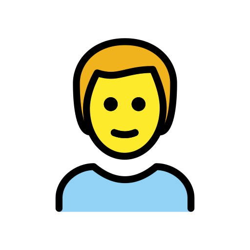 Mann as drawn by OpenMoji in 17.0