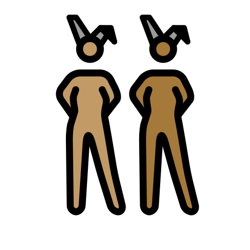 Women with Bunny Ears: Medium Skin Tone, Medium-Dark Skin Tone, the design in this release