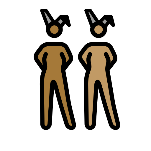 Women with Bunny Ears: Medium-Dark Skin Tone, Medium Skin Tone, the design in this release