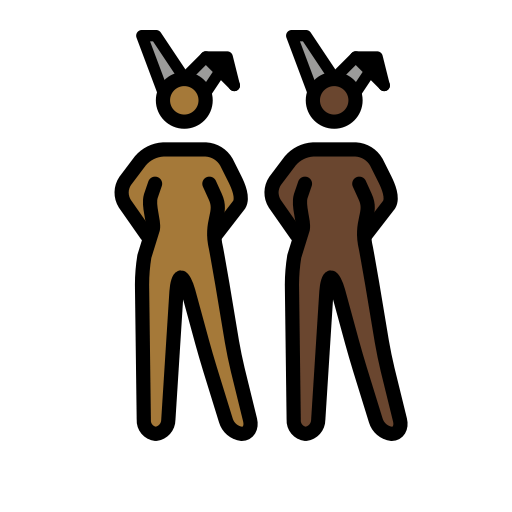 Women with Bunny Ears: Medium-Dark Skin Tone, Dark Skin Tone, the design in this release