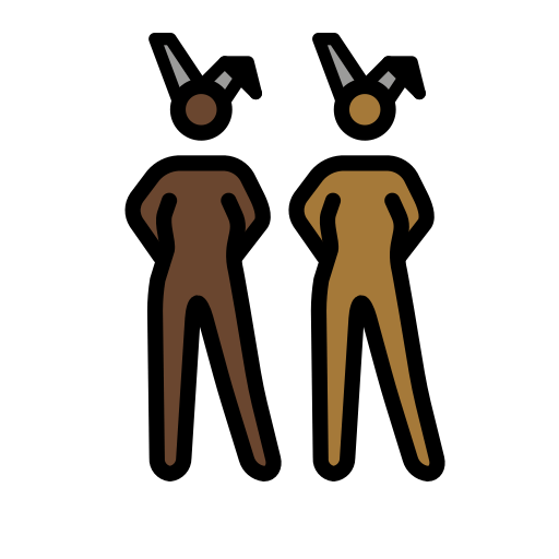 Women with Bunny Ears: Dark Skin Tone, Medium-Dark Skin Tone, the design in this release