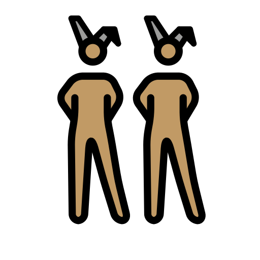 People with Bunny Ears: Medium Skin Tone, the design in this release
