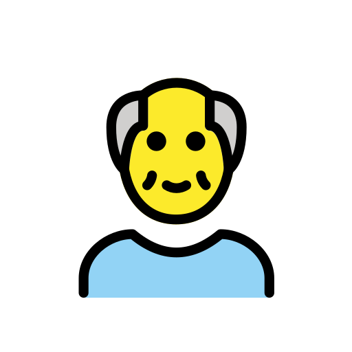 Old Man as drawn by OpenMoji in 17.0