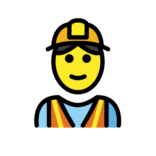 Operaio Edile as drawn by OpenMoji in 17.0