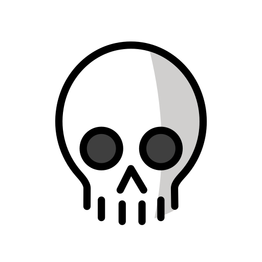 Skull as drawn by OpenMoji in 17.0