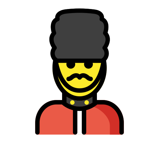 man guard as rendered by OpenMoji