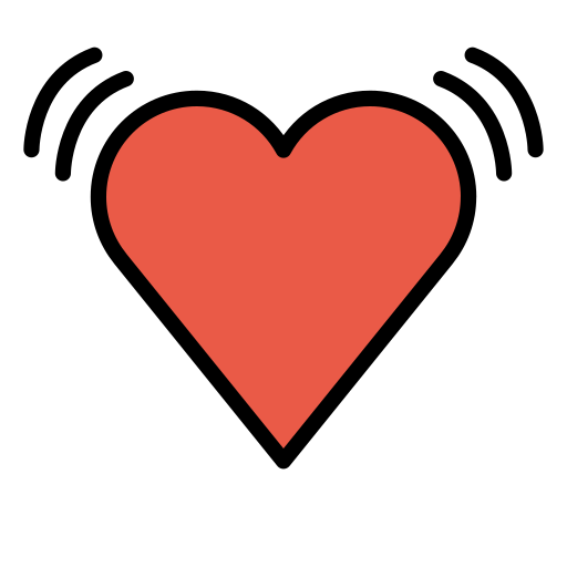Beating Heart as drawn by OpenMoji in 17.0