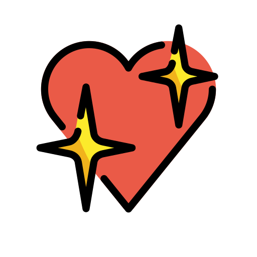 Sparkling Heart as drawn by OpenMoji in 17.0