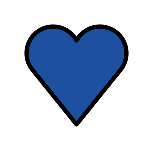 Blue Heart as drawn by OpenMoji in 17.0