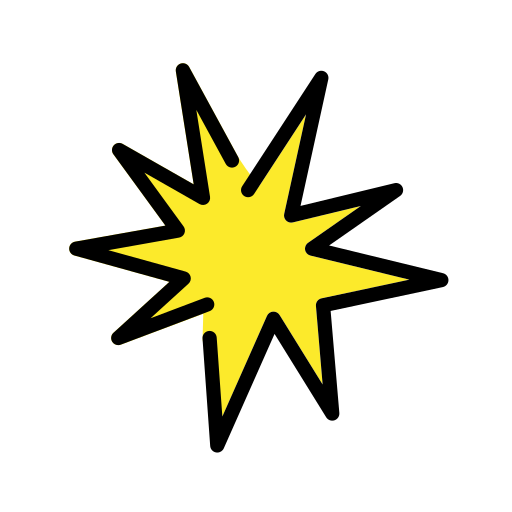 Collisione as drawn by OpenMoji in 17.0