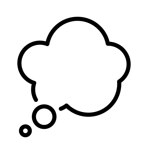 Thought Balloon as drawn by OpenMoji in 17.0