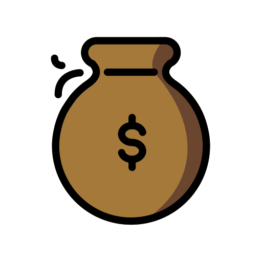 Money Bag as drawn by OpenMoji in 17.0