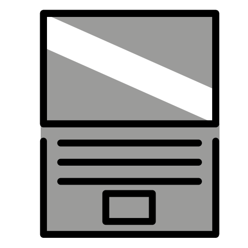 Laptop as drawn by OpenMoji in 17.0