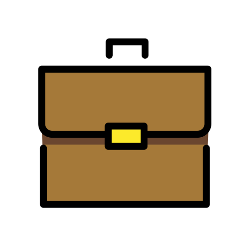 Briefcase as drawn by OpenMoji in 17.0