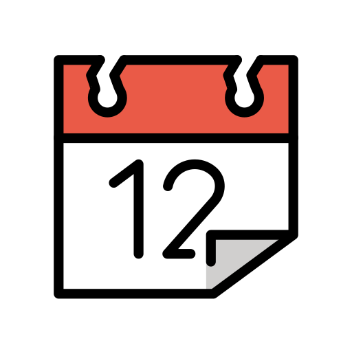 Tear-Off Calendar as drawn by OpenMoji in 17.0