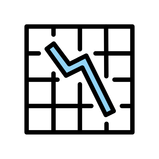 Chart Decreasing as drawn by OpenMoji in 17.0
