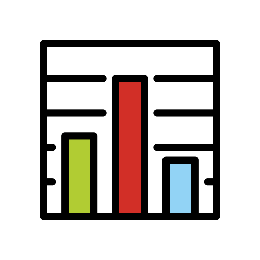 Bar Chart as drawn by OpenMoji in 17.0
