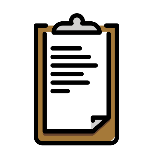 Clipboard as drawn by OpenMoji in 17.0