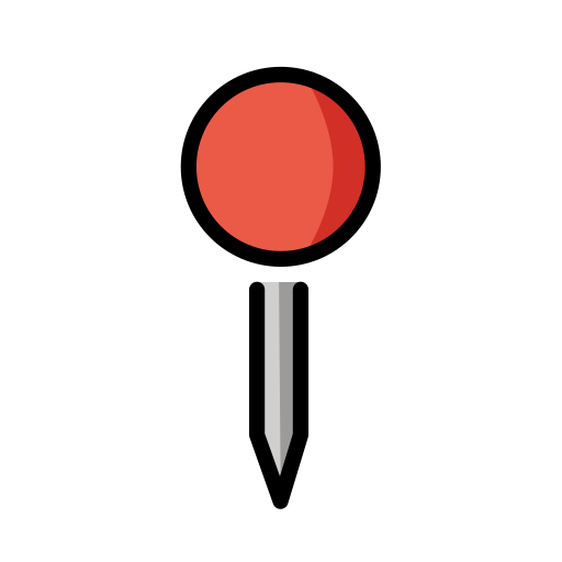 Round Pushpin as drawn by OpenMoji in 17.0