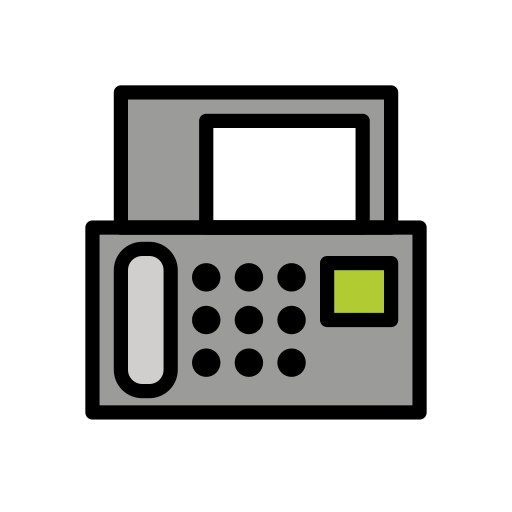 Fax Machine as drawn by OpenMoji in 17.0