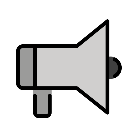 Loudspeaker as drawn by OpenMoji in 17.0