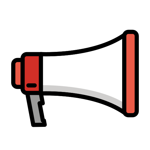 Megaphone as drawn by OpenMoji in 17.0