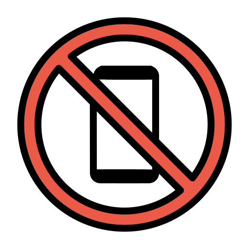 Téléphones Portables Interdits as drawn by OpenMoji in 17.0